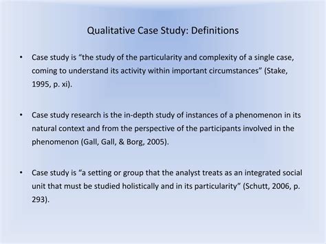 Qualitative Case Studies. .
